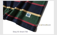 NON STOCK Ivy League Striped Crew Neck T Shirts Preppy Style Men’s Casual Tee