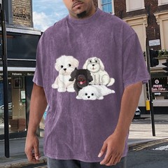 Custom Dog Mom Pet Parent T‑Shirt Partial/Double Sided Daily Casual Tee