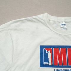 Y2k 2000s MBA Mormon Basketball Parody Moroni Parody Shirt XL White Distressed