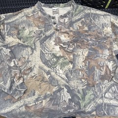 Jerzees Outdoors Mens 2x Mossy Oak Break Up Camo Long Sleeve Tee W/Pocket