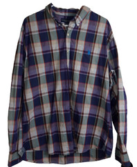 U.S. Polo Assc. Mens Oxford Button UP Shirt Classic-Fit Multicolor Plaid Sz XL