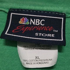 VTG NBC Store Experience Peacock Logo Green T-Shirt, Men XL