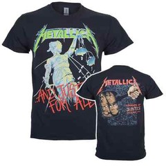 Official Metallica T Shirt And Justice For All Black New