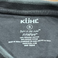 KUHL Kommando Crew Long Sleeve Shirt Mens S Large Gray Thumb Loops Wildfibre