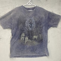 Vintage Wolf Shirt Lg Acid wash Single stitch Grunge outdoors Animals Hanes PFD