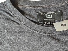 Beautiful Giant Mens Gray Short Sleeve Pocket T-Shirt Size L Crewneck