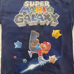 VTG Super Mario Galaxy Shirt Y2K ’07 Nintendo Video Game Promo Graphic T Shirt M