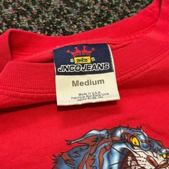 Vintage Youth JNCO Jeans Tribal Tiger Red Longsleeve Shirt Medium