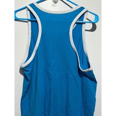 Victoria’s Secret PINK Mens Blue Ringer Racerback Tank Top Medium Dog Logo