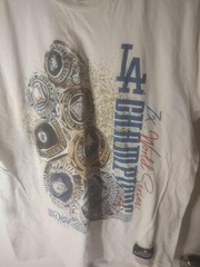 Los Angeles Dodgers Mitchell & Ness World Series Championship Rings T-shirt