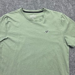 Hollister Must Have Collection Shirt Mens Medium Sage Green Cotton Logo Tee Crew