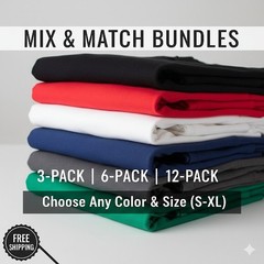 100% Cotton Premium Quality Blank T-Shirt Unisex Soft Style Tee 2XL-3XL BULK LOT