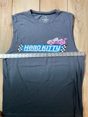 Hello Kitty Tokyo Speed Racing Tank Top XL Gray Sanrio Graphic Tee
