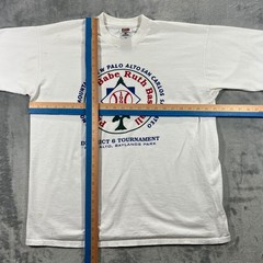 1998 Palo Alto Babe Ruth Baseball T-Shirt Mens XL White Baylands San Mateo Youth