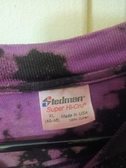 Vintage 90s Stedman Spooky Eyes Men’s XL Purple Black Bleach Tie Dye T-Shirt