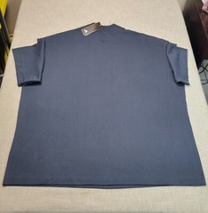 Adidas Basketball Tshirt XL Unisex Blue Aurora Ink Logo Tee High Neck