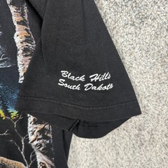 Vintage 90s Gardner Shirt Medium Black Wolves Moon Black Hills South Dakota Tee