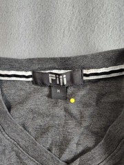 Fiji Men Shirt M Gray V Neck Short Sleeve Flat Front Comfort Pullover Tee Casual