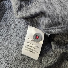 Madeflex Flag & Anthem Henley Shirt Mens 2XL Heather Gray Stretch Wicking NEW