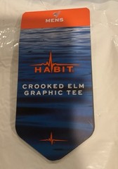 Habit Crooked Elm Graphic Tee Shirt Mens 2XL Blue Long Sleeve NWT