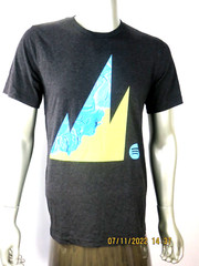 BELLA+CANVAS SZ M Poly/Cotton/Rayon Men’s Charcoal LOGO T- Shirt Blouse