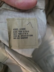 US MILITARY 3 COLOR DESERT CAMOUFLAGE RIP STOP TOP DCU BDU NEW