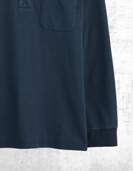 Men’s Seasalt T-shirt Cotton Collared Button Up Rugby Top Cotton Pockets Navy