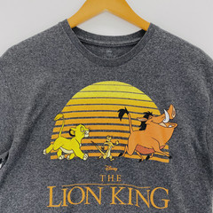Disney The Lion King Simba Pumba And Timon T Shirt Medium Gray Short Sleeve