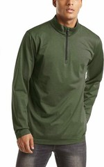 Men’s 1/4 Zip Quick Dry Long Sleeve Gym Fitness Casual Sport Performance T-Shirt