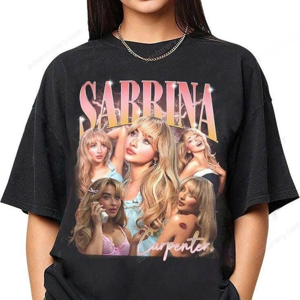 Vintage Music Singer Trendy Sabrina Carpenter Graphic Tee Cotton Unisex T-Shirt