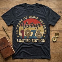 Retro 50th Birthday 1976 50 Year Old Birthday Party Unisex T-Shirt TA79