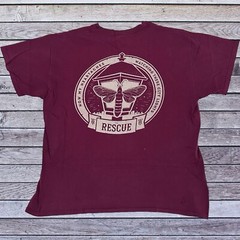 The Rescue T-Shirt XL – Moth Graphic, City Lights Quote, Unisex Apparel