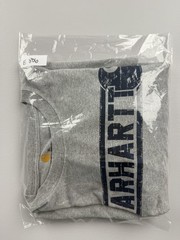 Carhartt Shirt Mens XL Gray Long Sleeve Logo Tee Original Fit Tagless Workwear