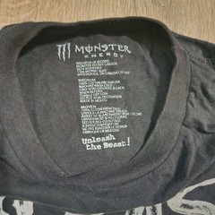 Monster Energy Unleash The Beast Graphic T-Shirt Mens Medium Black Green Logo