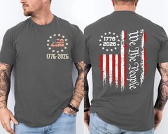 250 Years American Flag 250th Anniversary USA Patriotic Front & Back T-Shirt