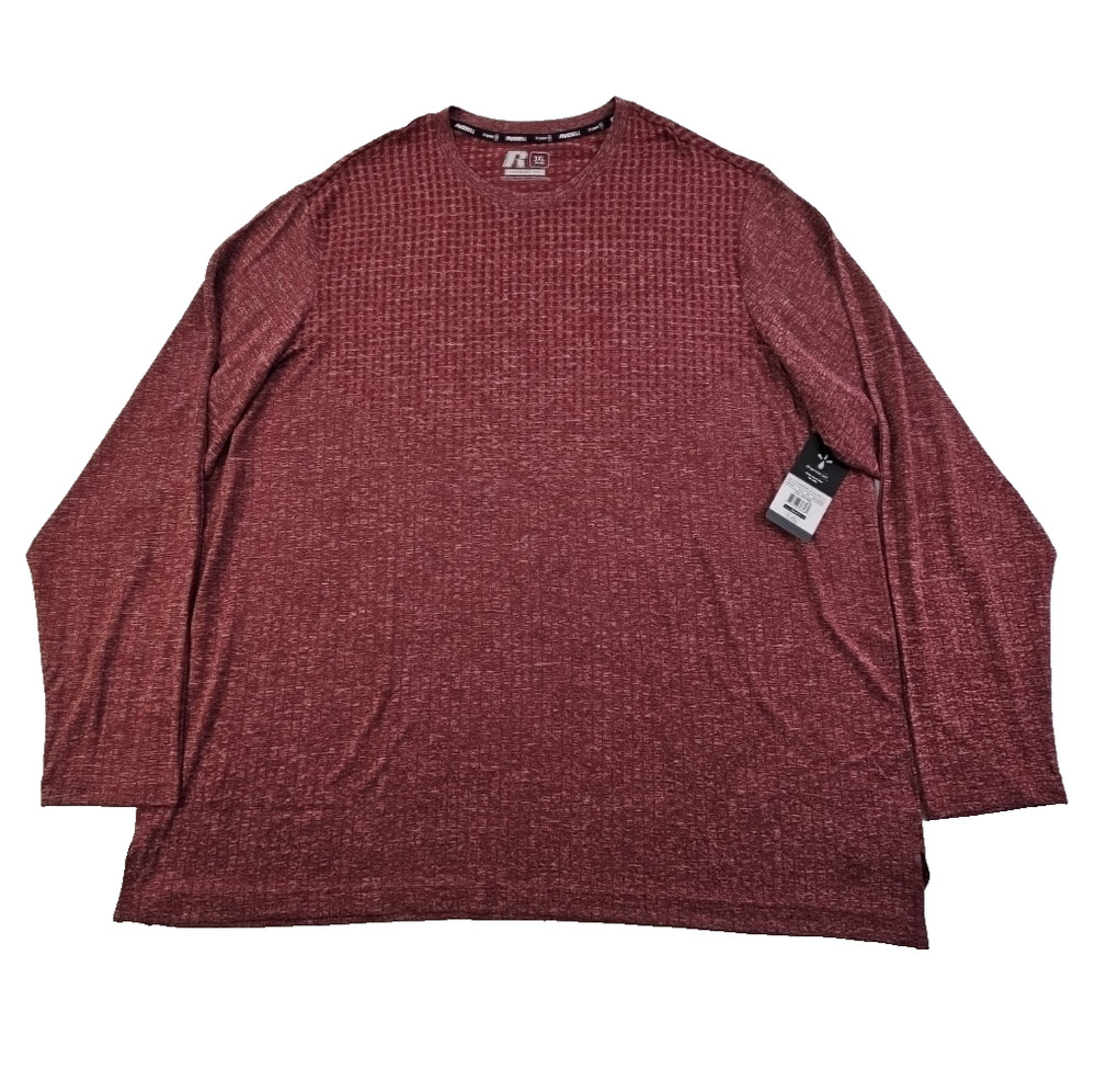 Russell Athletic Tee Men’s 3XL NEW Red Dri-Power Long Sleeve Dri-Power 360 NWT