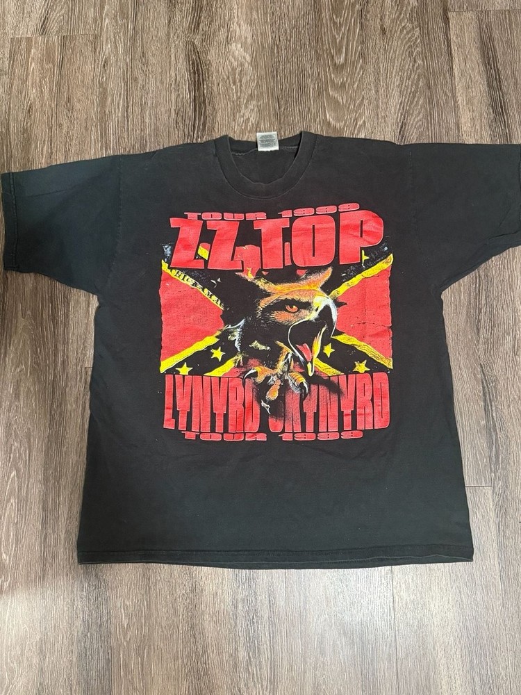 Vintage 1999 ZZ Top and Lynyrd Skynyrd Tour Band Concert T-Shirt Men’s XL