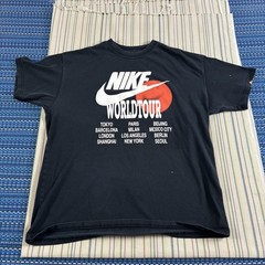 Nike World Tour Shirt Mens Large Black City List Swoosh Graphic Tee Beaverton