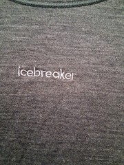 Icebreaker 125 ZoneKnit Men M T-Shirt Two Tone Gray Black Merino Wool SS