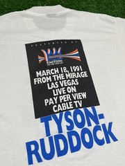 Vintage 1991 Mike Tyson VS Ruddock Mirage Las Vegas Fight T-Shirt Promo 90s XL