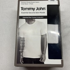 NWT Mens Tommy John Essential Second Skin Modal Crew Neck 3 Pack Multicolor L