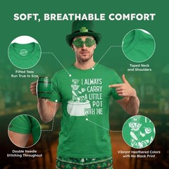 Mens I Always Carry A Little Pot With Me T Shirt Funny Saint Patricks Day Tee
