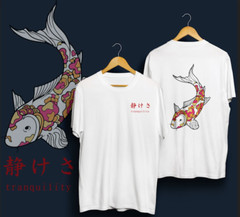 Koi Fish Japanese Anime Style Streetwear Tee Shirt T – FAST FREE SHIPPING!