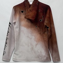 MOJO Sportswear Long Sleeve Hooded Shirt Brown Sport Fishing Men XX-Small