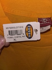 NWT Fossil Brand Coastal Patrol Hawaii T-shirt Yellow Size Extra Large