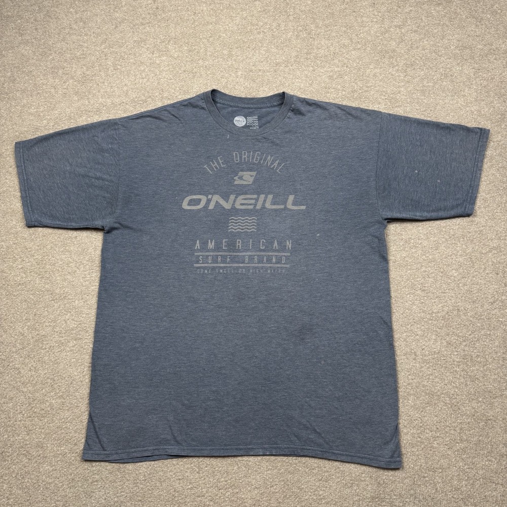 O’neill Mens Shirt Size XL Gray Short Sleeve Crew Neck Graphic Tee Casual Surfer