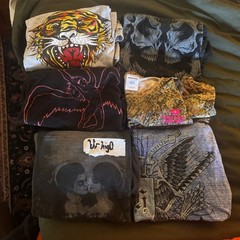 Graphic T-Shirts 6 Piece Lot Men’s Large Bundle Y2K Mossy Oak Led Zeppelin