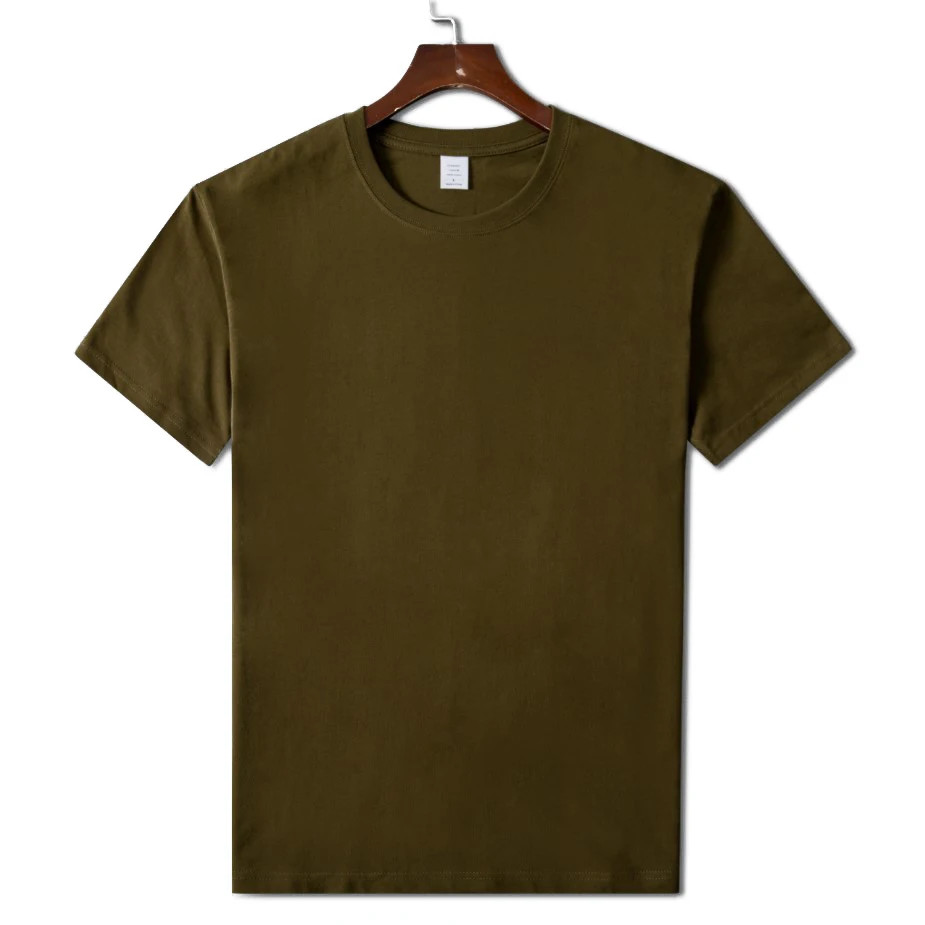 2025 New Men’s T-Shirt Cotton High Quality Short Sleeve Pure-Color Casual Tee