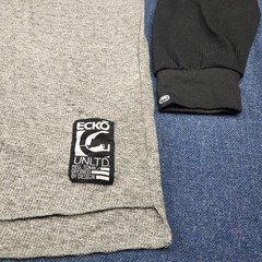 Ecko Unltd Mens Grey Marled Thermal Long Black Sleeve Shirt 4XL NWT Y2K