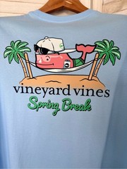 Vineyard Vines Spring Break Hammock Whale Pocket Tee NWT Lake Blue Men’s Medium